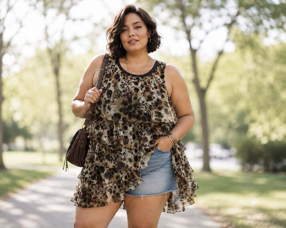Womens Leopard Animal Print Tiered Dress Sleeveless Flowy Chic Party Boho 16W